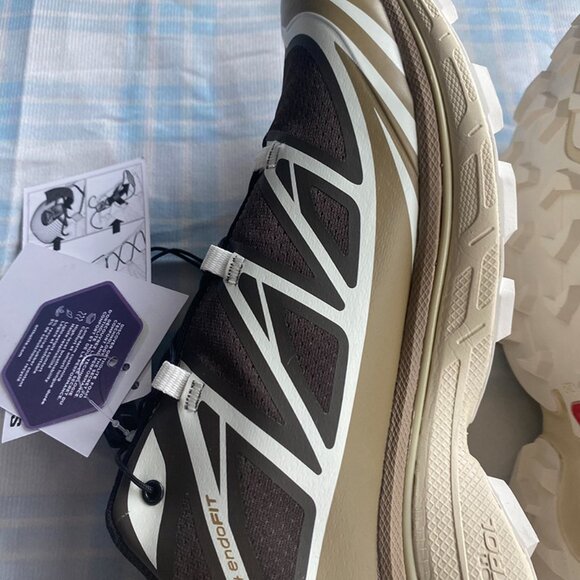 Salomon Sneakers In Dark Brown With A Light Brown Sole. - Picture 4 of 10